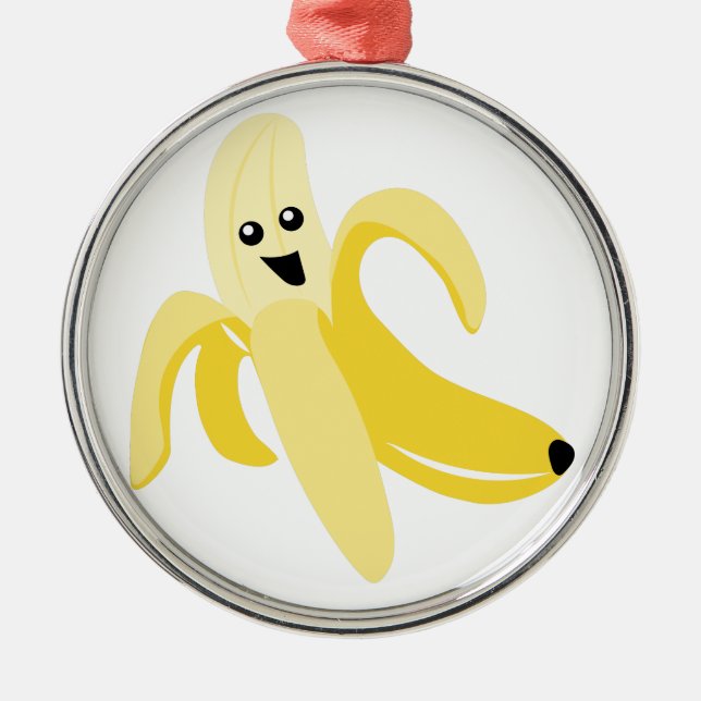 Ornamento De Metal Banana parva (Frente)