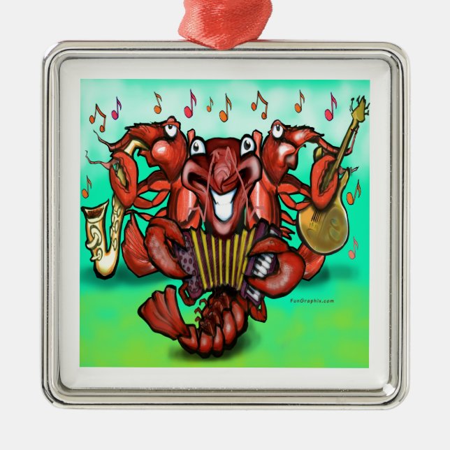 Ornamento De Metal Banda de lagosta (Frente)