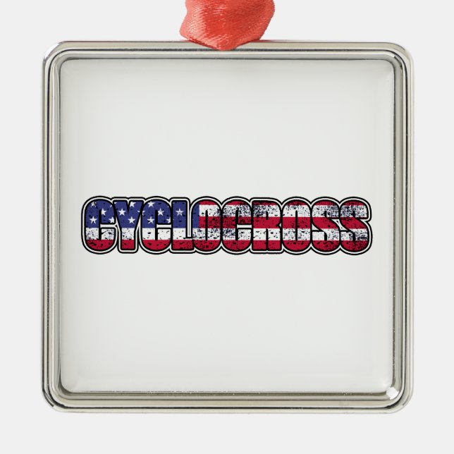 Ornamento De Metal Bandeira Americana do Ciclope (Frente)