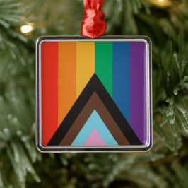 Ornamento De Metal Bandeira Arco-Íris - LGBTQIA - Personalize - Enfei