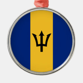 Ornamento De Metal Bandeira Barbadiana (Barbados) (Bajan)