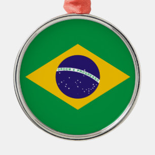 Ornamento De Metal bandeira brasileira