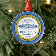 Bandeira da Cidade de Boston (Massachusetts) Cerâm