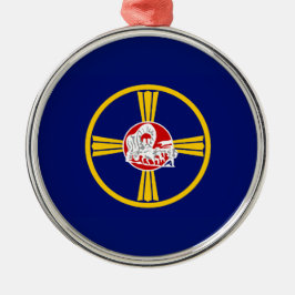 Ornamento De Metal Bandeira da Cidade de Omaha (Nebraska)