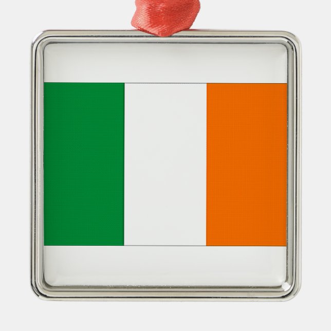 Ornamento De Metal Bandeira da Irlanda (Frente)
