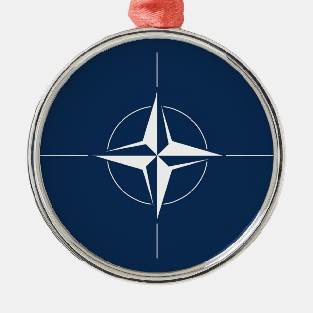 Ornamento De Metal Bandeira da NATO (Frente)