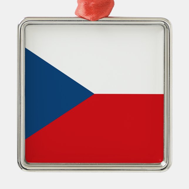 Ornamento De Metal Bandeira da República Checa (Frente)