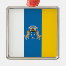 Ornamento De Metal Bandeira das Canárias (Canárias) (Canárias, Espanh