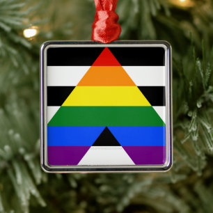 Ornamento De Metal Bandeira de aliado direto SlipperyJoe's lisa arco-