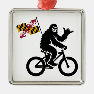 Ornamento De Metal Bandeira de Bigfoot Cycling Maryland