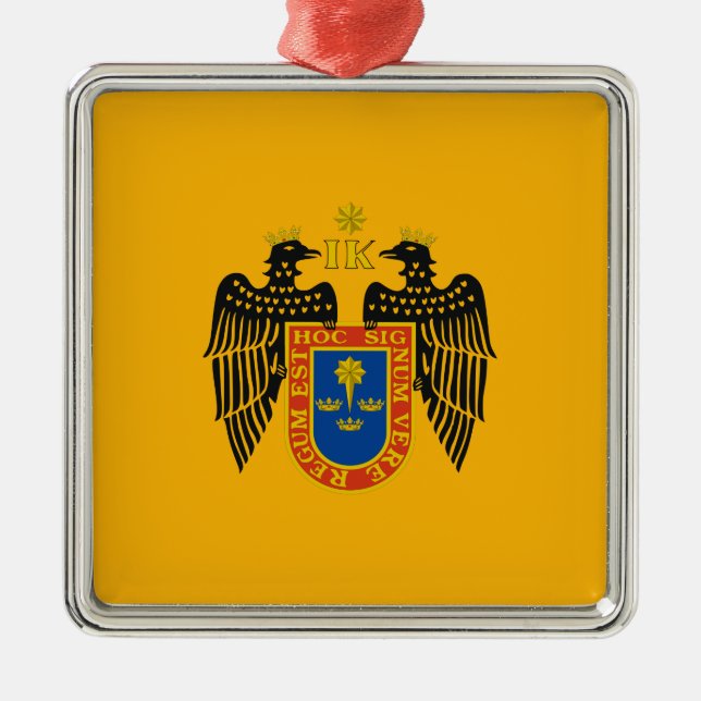 Ornamento De Metal Bandeira de Lima (Peru) (Frente)