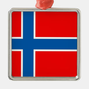 Ornamento De Metal Bandeira de Noruega