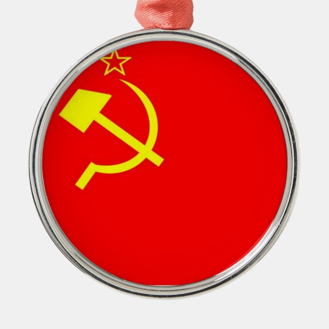 Ornamento De Metal Bandeira de URSS (Frente)