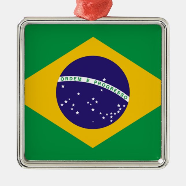 Ornamento De Metal Bandeira do Brasil (Frente)