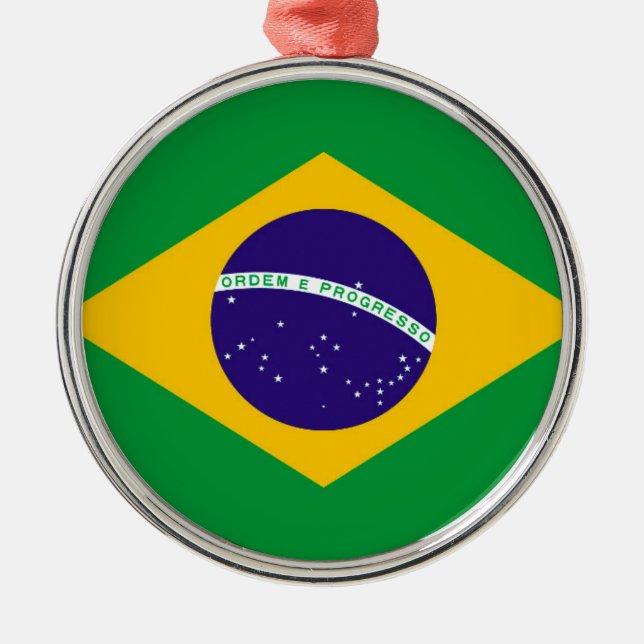 Ornamento De Metal Bandeira do Brasil (Frente)