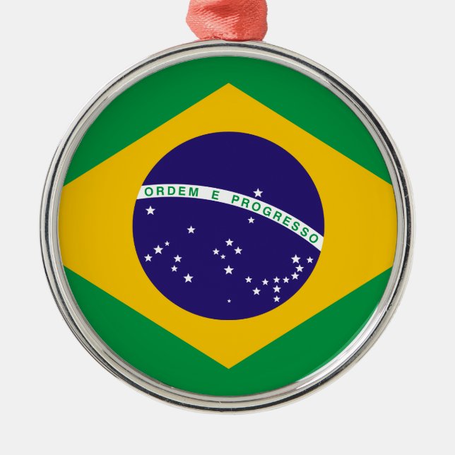 Ornamento De Metal Bandeira do Brasil (Frente)