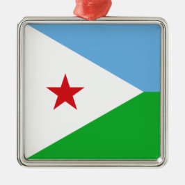 Ornamento De Metal Bandeira do Jibuti (nação africana)