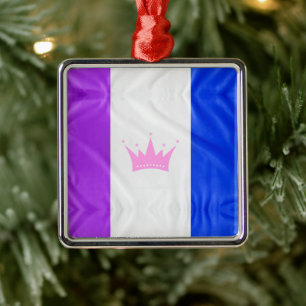 Ornamento De Metal Bandeira do orgulho da cultura drag SlipperyJoe's