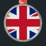 Ornamento De Metal Bandeira do Reino Unido<br><div class="desc">Bandeira do Reino Unido - bandeira da União - Bandeira da União</div>
