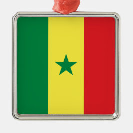 Ornamento De Metal Bandeira do Senegal (África)