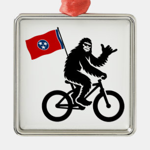 Ornamento De Metal Bandeira do Tennessee de Bigfoot Cycling