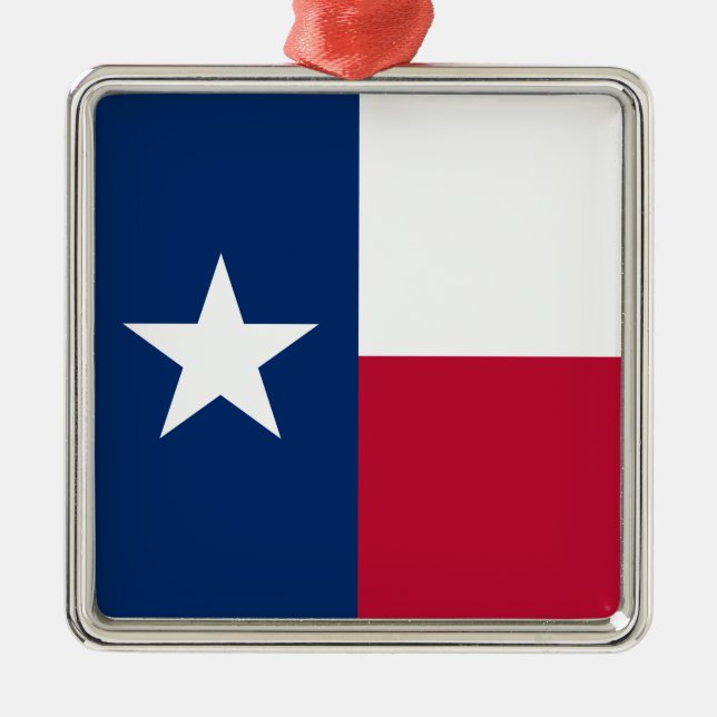 Ornamento De Metal Bandeira do Texas: Longhorns, O Estado da Estrela  (Frente)