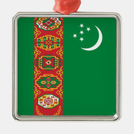 Ornamento De Metal Bandeira do Turcomenistão (Turcomenistão)