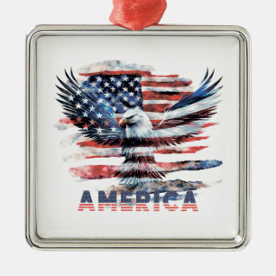 Ornamento De Metal Bandeira dos Estados Unidos. América