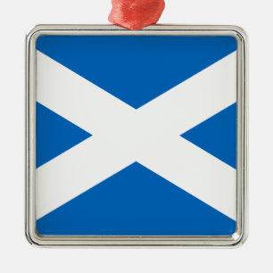 Ornamento De Metal Bandeira escocesa do Sal transversal de Scotland