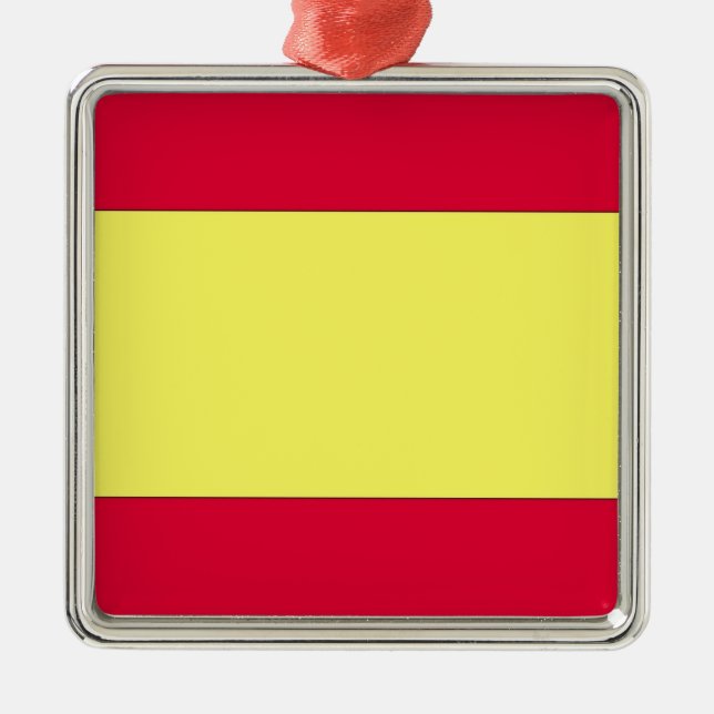 Ornamento De Metal Bandeira espanhola (Frente)