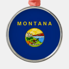 Ornamento De Metal Bandeira estatal de Montana (MT, EUA)