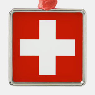 Ornamento De Metal Bandeira - Flagge - Fahne - suiça - Schweiz