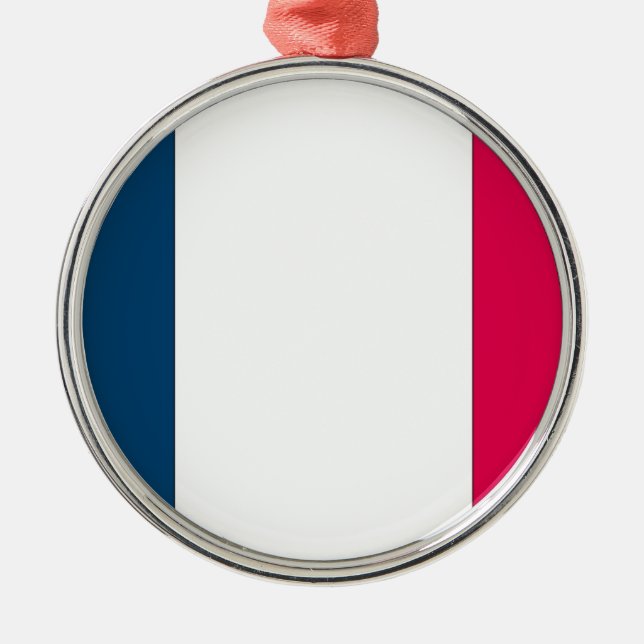 Ornamento De Metal Bandeira francesa (Frente)