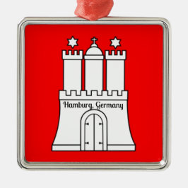 Ornamento De Metal Bandeira Hamburgo, Alemanha