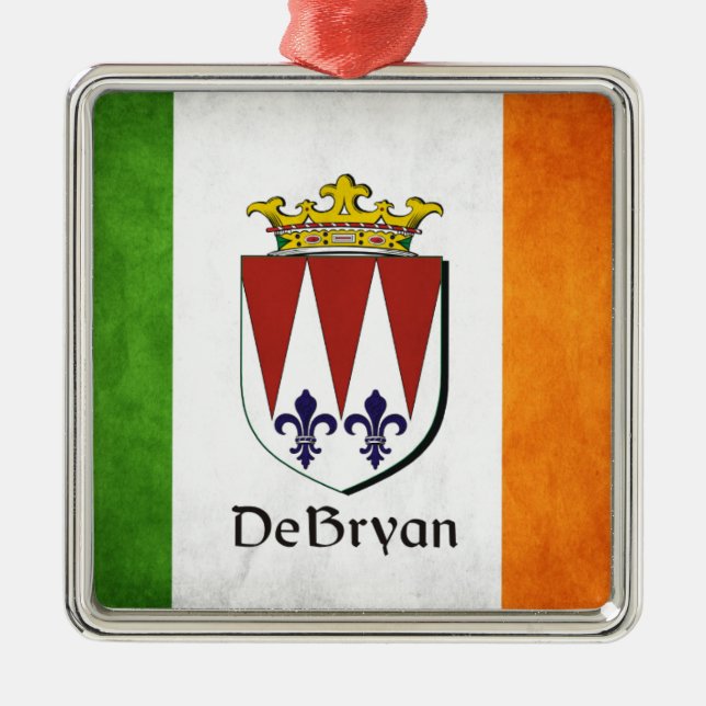 Ornamento De Metal Bandeira irlandesa DeBryan (Frente)
