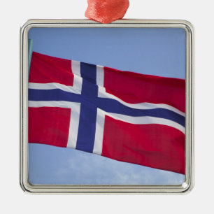 Ornamento De Metal bandeira norueguesa RF)