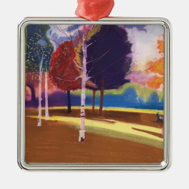 Ornamento De Metal Banho do parque de Victoria (Frente)