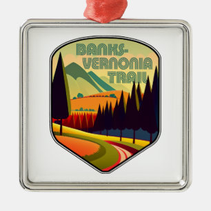 Ornamento De Metal Banks-Vernonia Trail Oregon Colors