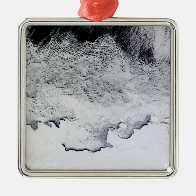 Ornamento De Metal Banzare, Sabrina e Costas, Antártica (Frente)