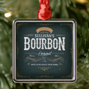 Ornamento De Metal Bar Whiskey American Bourbon