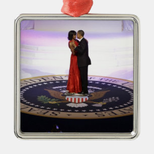Ornamento De Metal Barack e Michelle Obama