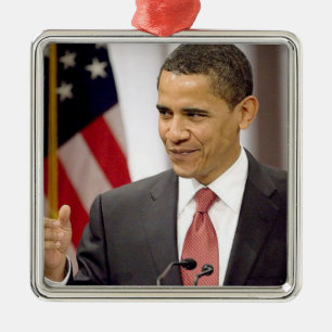 Ornamento De Metal Barack Obama 2012