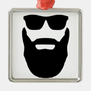 Ornamento De Metal Barba e óculos de sol