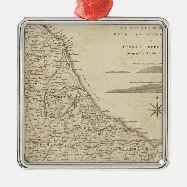 Ornamento De Metal Barbados (Frente)