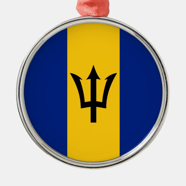 Ornamento De Metal Barbados  Flag (Frente)
