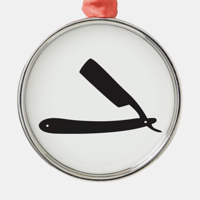 Ornamento De Metal barbeador (Frente)