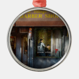 Ornamento De Metal Barbeiro - NY - Barbearia do West Village