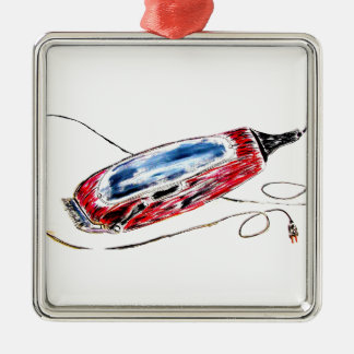 Ornamento De Metal Barbeiro vermelho Clippers