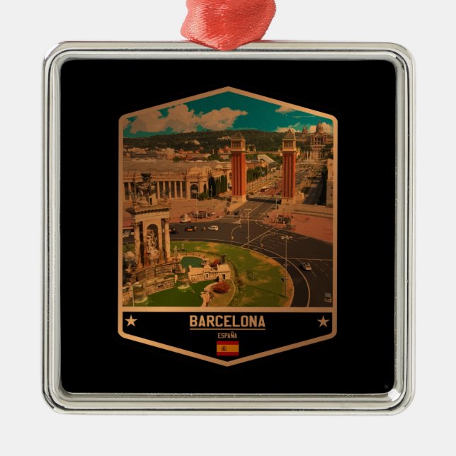 Ornamento De Metal Barcelona (Frente)