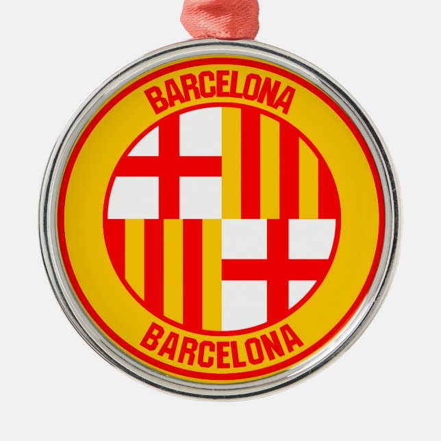 Ornamento De Metal Barcelona Round Emblem (Frente)